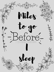 Miles To Go Before I Sleep Book
