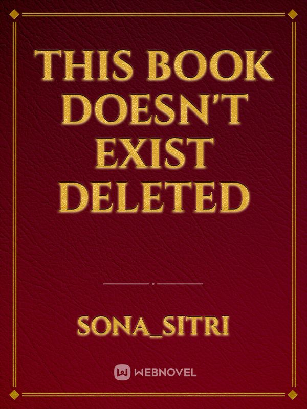 this book doesn't exist deleted