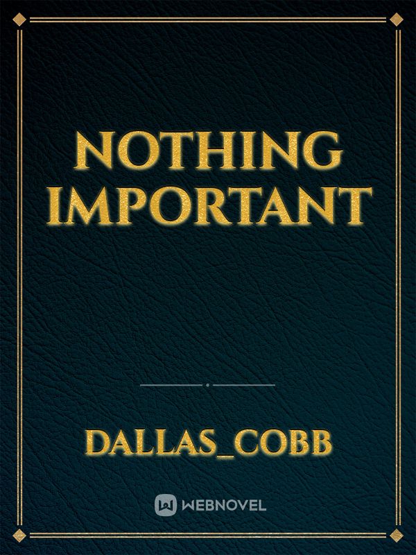nothing important Book