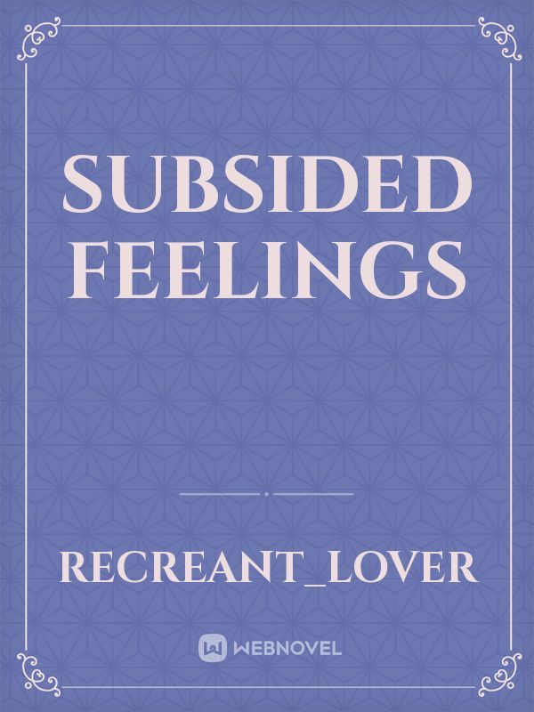 Subsided Feelings Book