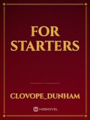 For starters Book