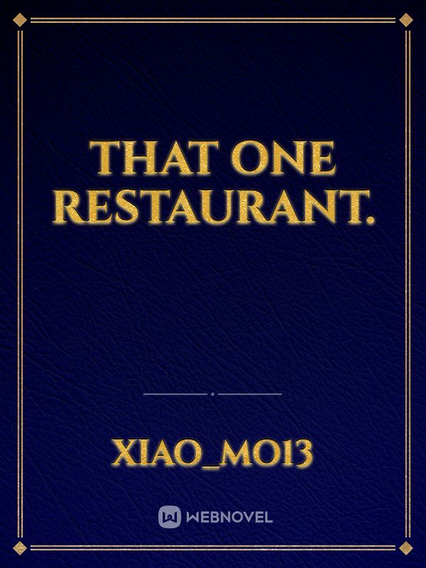 That One Restaurant. Book
