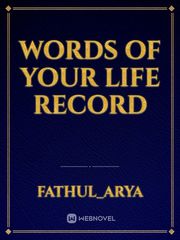 words of your life record Book