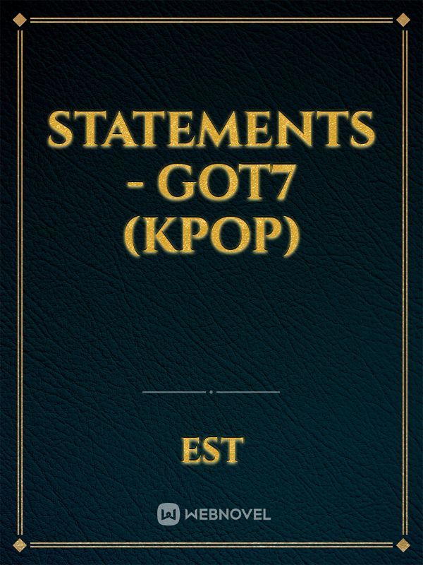 Statements - GOT7 (Kpop) Book