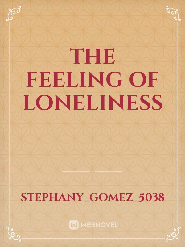 The Feeling of Loneliness Book