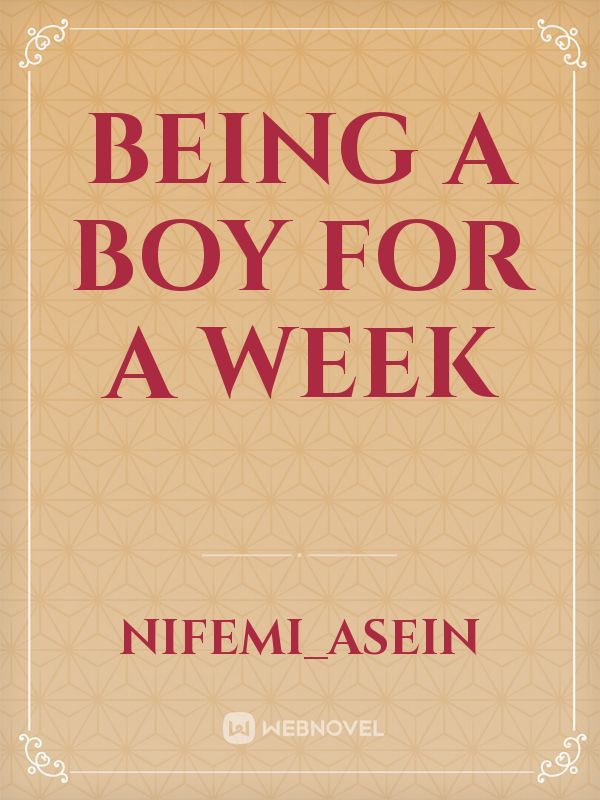 Being a boy for a week Book
