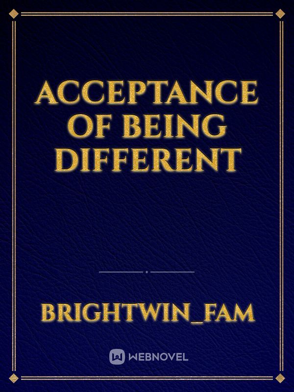 Acceptance Of Being Different Book