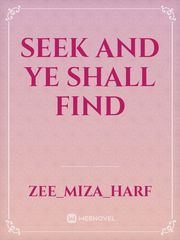Seek and ye shall find Book