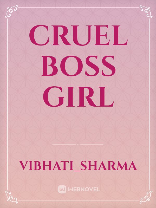 Cruel Boss Girl Book