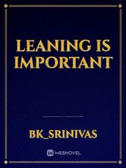 leaning is important Book