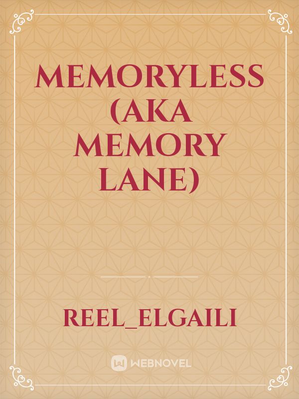 Memoryless (aka memory lane) Book