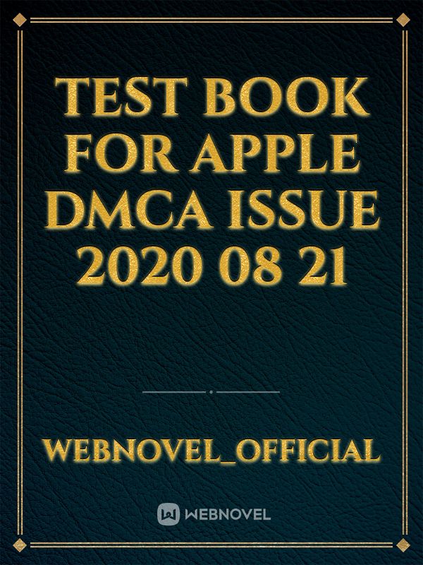 test book for Apple DMCA issue 2020 08 21 Book