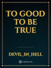 To good to be true Book