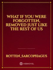 What If You Were Forgotten, Removed Just Like The Rest Of Us Book