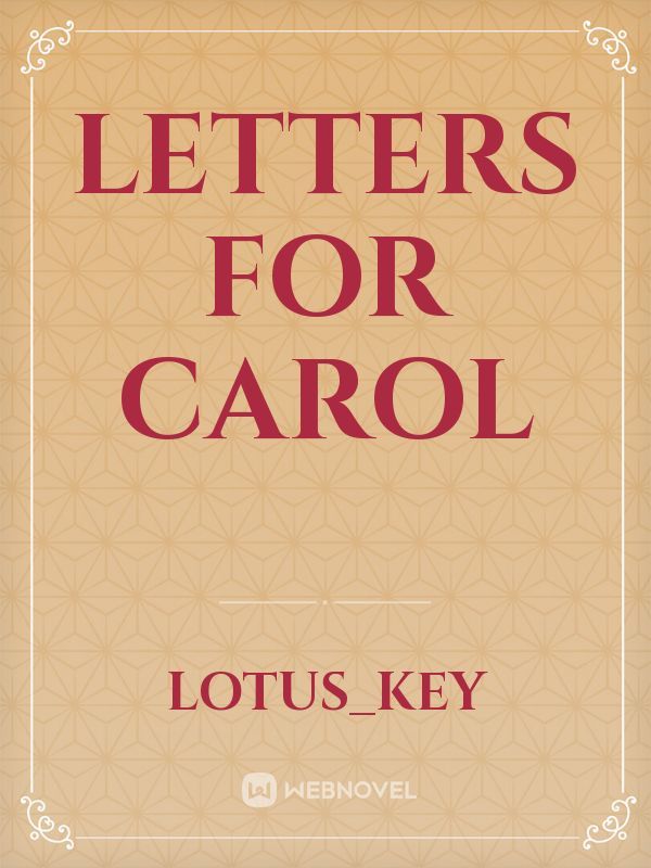 Letters for Carol Book