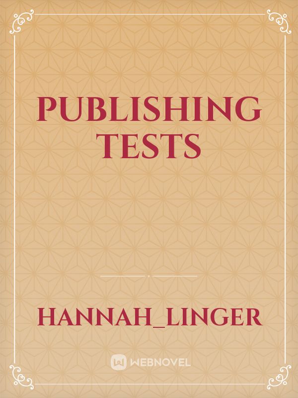 Publishing tests Book