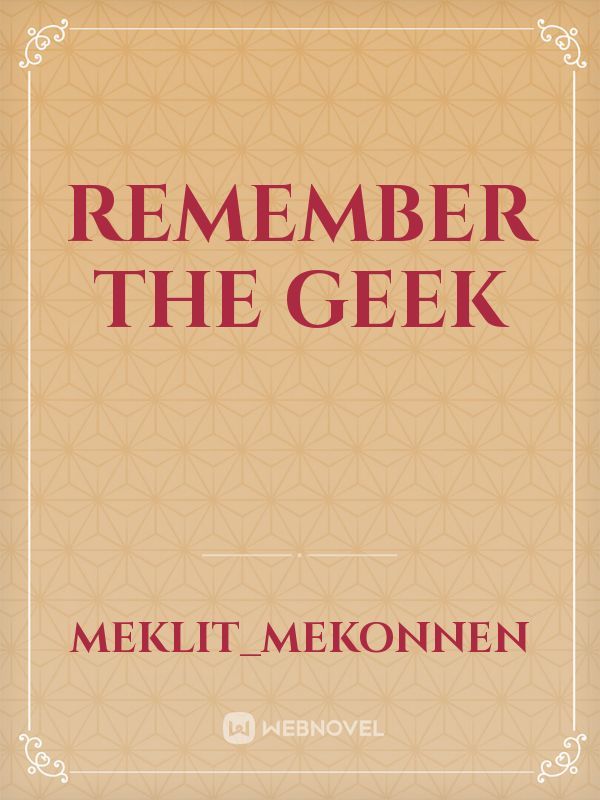 Remember the Geek Book