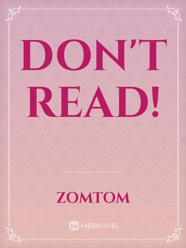 Don't read! Book