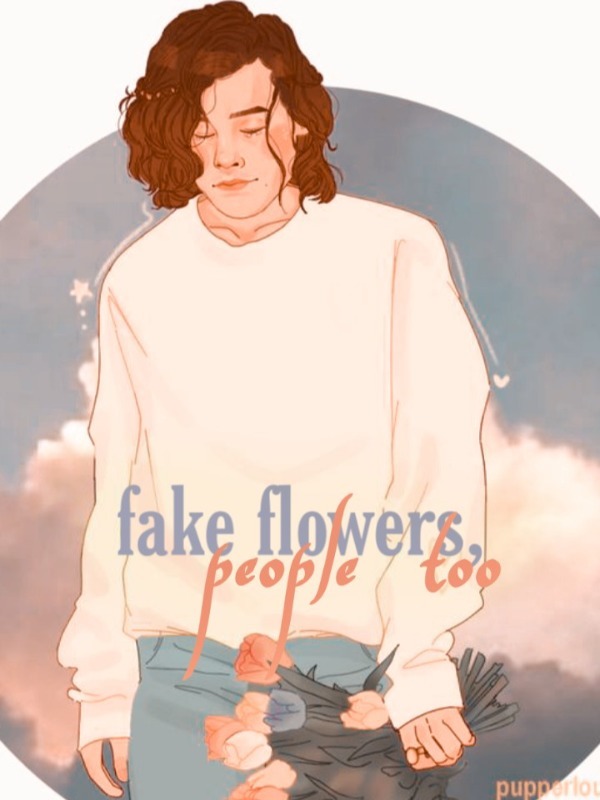 fake flowers, people too