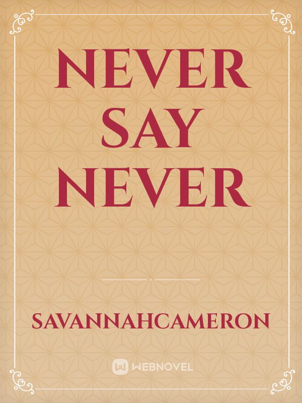 NEVER SAY NEVER Book