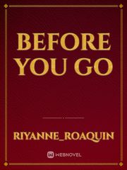before you go Book