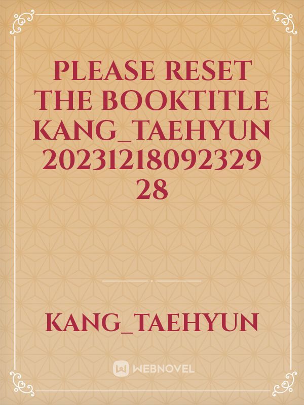 please reset the booktitle KANG_TAEHYUN 20231218092329 28