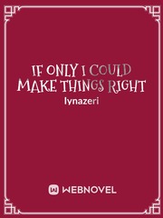 If Only I Could Make Things Right Book
