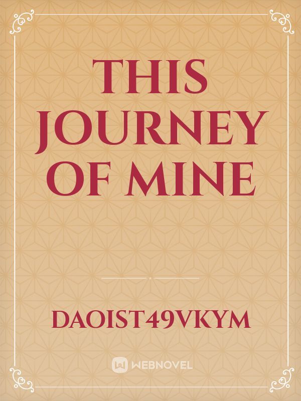 This Journey Of Mine Book