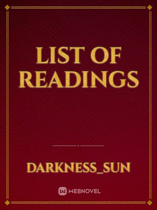 List of readings Book