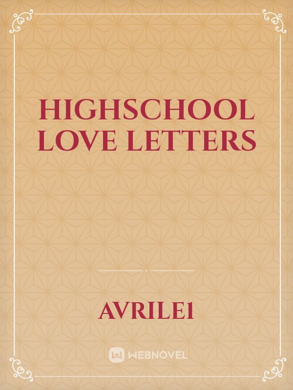 Highschool love letters Book
