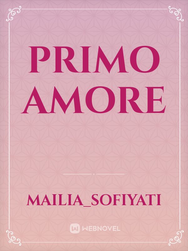 Primo Amore Book