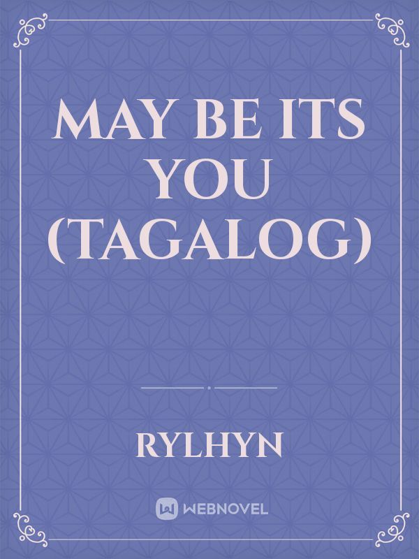 May be its you (tagalog) Book
