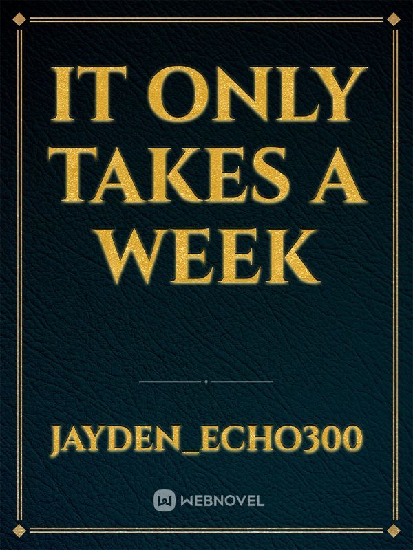 It Only Takes a Week Book