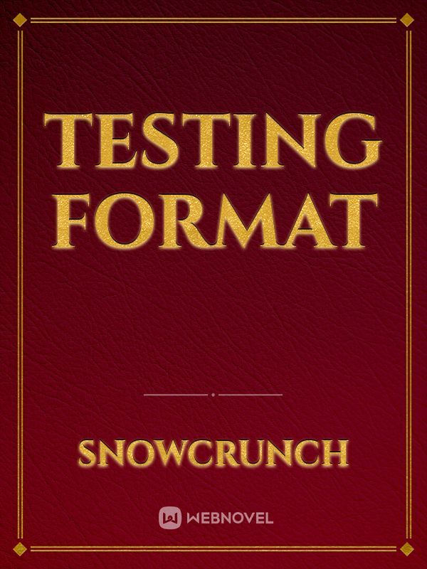 Testing Format Book