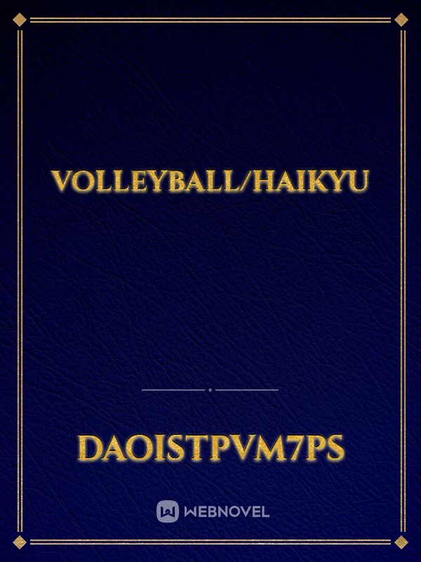 volleyball/haikyu Book