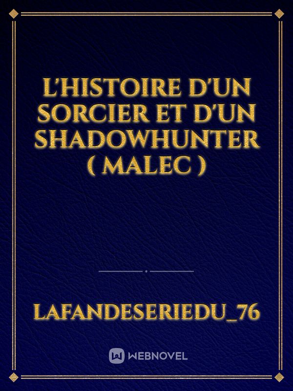 l'histoire d'un sorcier et d'un shadowhunter ( malec ) Book