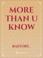 More Than U know Book
