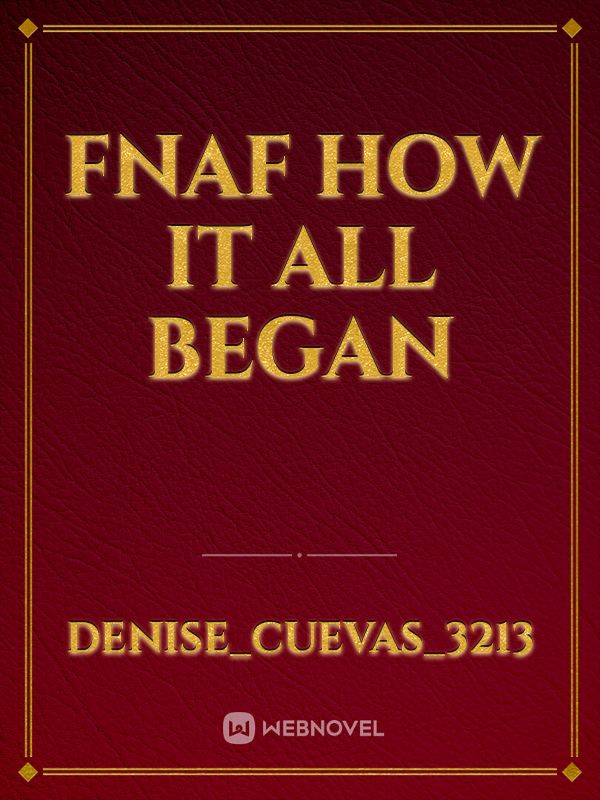 Fnaf How it all began Book