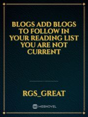 Blogs
Add blogs to follow in your Reading list
You are not current Book