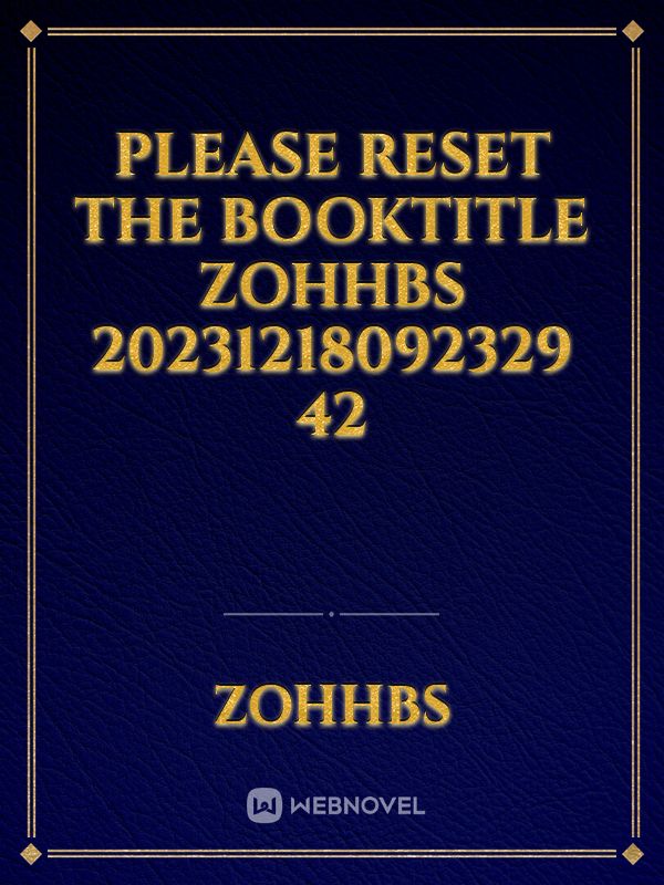 please reset the booktitle Zohhbs 20231218092329 42 Book