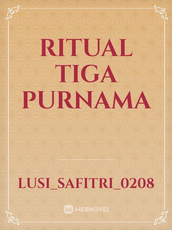 Ritual Tiga Purnama