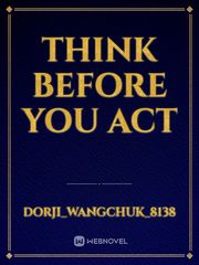 Think before you act Book