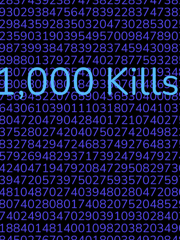 1,000 Kills