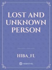 Lost and unknown person Book