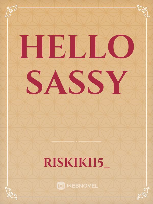 Hello Sassy Book