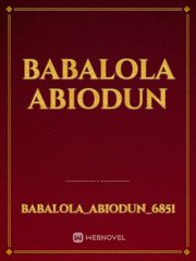 Babalola abiodun Book