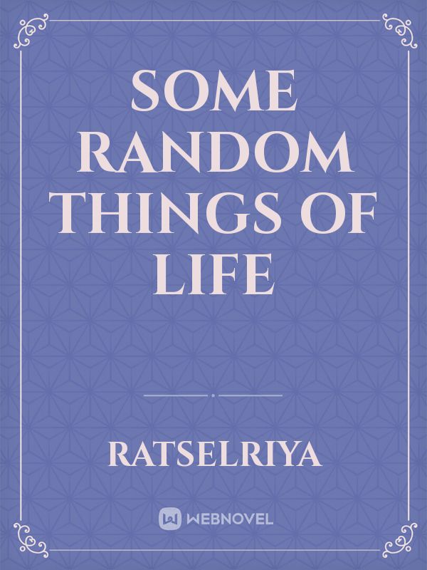 Some Random Things Of Life Book