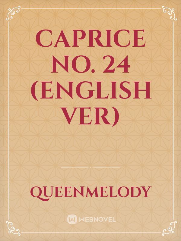 Caprice No. 24 (english ver)