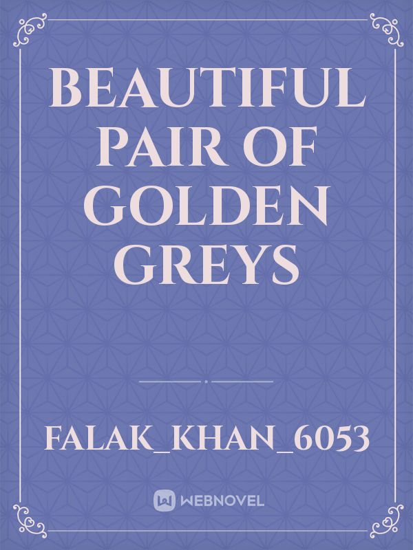 Beautiful pair of Golden Greys Book