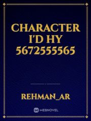 Character I'd Hy 5672555565 Book